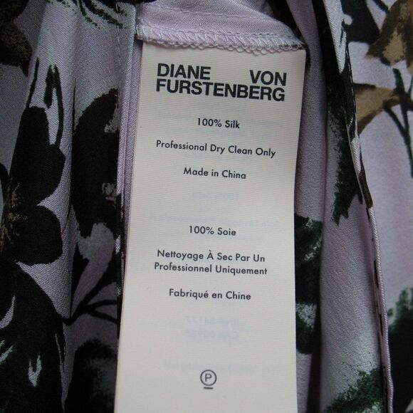NWT Diane Von Furstenberg Lavender Silk Wrap Dress - Picture 10 of 10